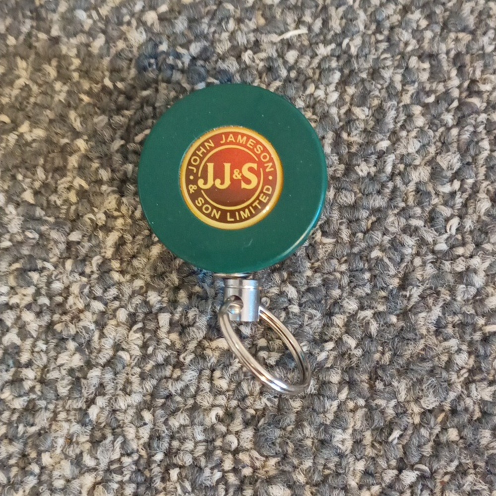 Jameson whiskey pull tab keyring belt clip